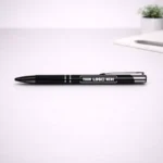 Black metal ball pen suitable for corporate gifting and employee welcome kits