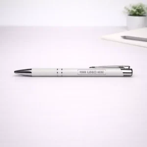 White metal ball pen suitable for corporate gifting and employee welcome kits