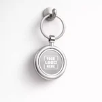 Aura Metal Rotating Keychain - Silver suitable for corporate gifting and employee welcome kits