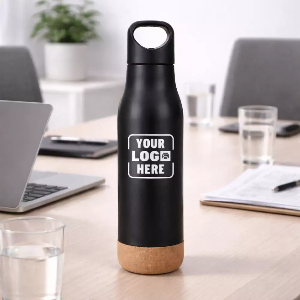 Aura vacuum bottle 500 ml placed on office desk suitable for corporate gifting and employee welcome kits