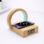 AuraDesk 4-in-1 wireless charging speaker with 15W Qi2 and Bluetooth 5.4 for corporate gifting