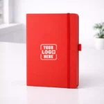Red A5 hard bound diary with 192 pages suitable for corporate gifting and employee welcome kits