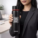 Borosil Hydra Trek vacuum bottle 700 ml held in hand suitable for corporate gifting and employee onboarding kits