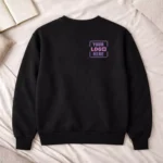 Classic cotton sweatshirt placed lying on bed suitable for corporate gifting and employee onboarding kits