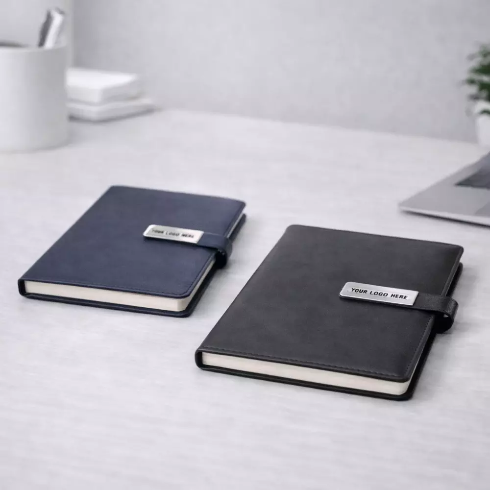 Classic PU leather diary available in multiple color options suitable for corporate gifting and onboarding kits
