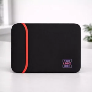 Classic reversible laptop sleeve black and red suitable for corporate gifting and employee welcome kits