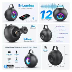 EVM EnLumina 12W Bluetooth 5.3 speaker features
