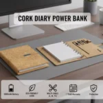 EcoFusion Cork Power Bank Diary Features side for Sustainable Corporate Gifting features