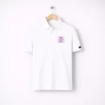 Rare Rabbit white premium cotton lycra polo T-shirt suitable for corporate gifting and employee welcome kits