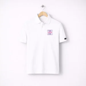 Rare Rabbit white premium cotton lycra polo T-shirt suitable for corporate gifting and employee welcome kits