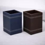 Executive faux leather pen stand for office desk suitable for corporate gifting and employee welcome kits