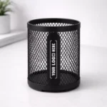 Wire mesh desk organizer with phone stand suitable for corporate gifting and employee welcome kits