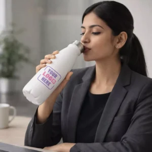 Insulated executive steel bottle 500 ml held in hand suitable for corporate gifting and employee onboarding kits