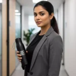 Insulated minimal bottle 500 ml held in hand suitable for corporate gifting and employee onboarding kits
