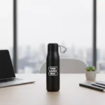 Insulated minimal bottle 500 ml placed on office desk suitable for corporate gifting and employee welcome kits