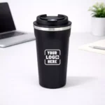 Insulated Temperature Display Flask Black – 450 ml with smart LED lid for corporate gifting