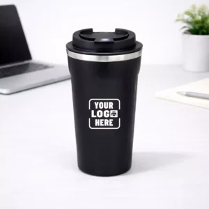 Insulated Temperature Display Flask Black – 450 ml with smart LED lid for corporate gifting