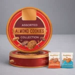 Loyka assorted almond cookies 12 piece reusable tin suitable for corporate gifting and employee welcome kits