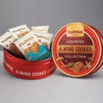 Loyka assorted almond cookies 5 piece reusable tin suitable for corporate gifting and employee welcome kits