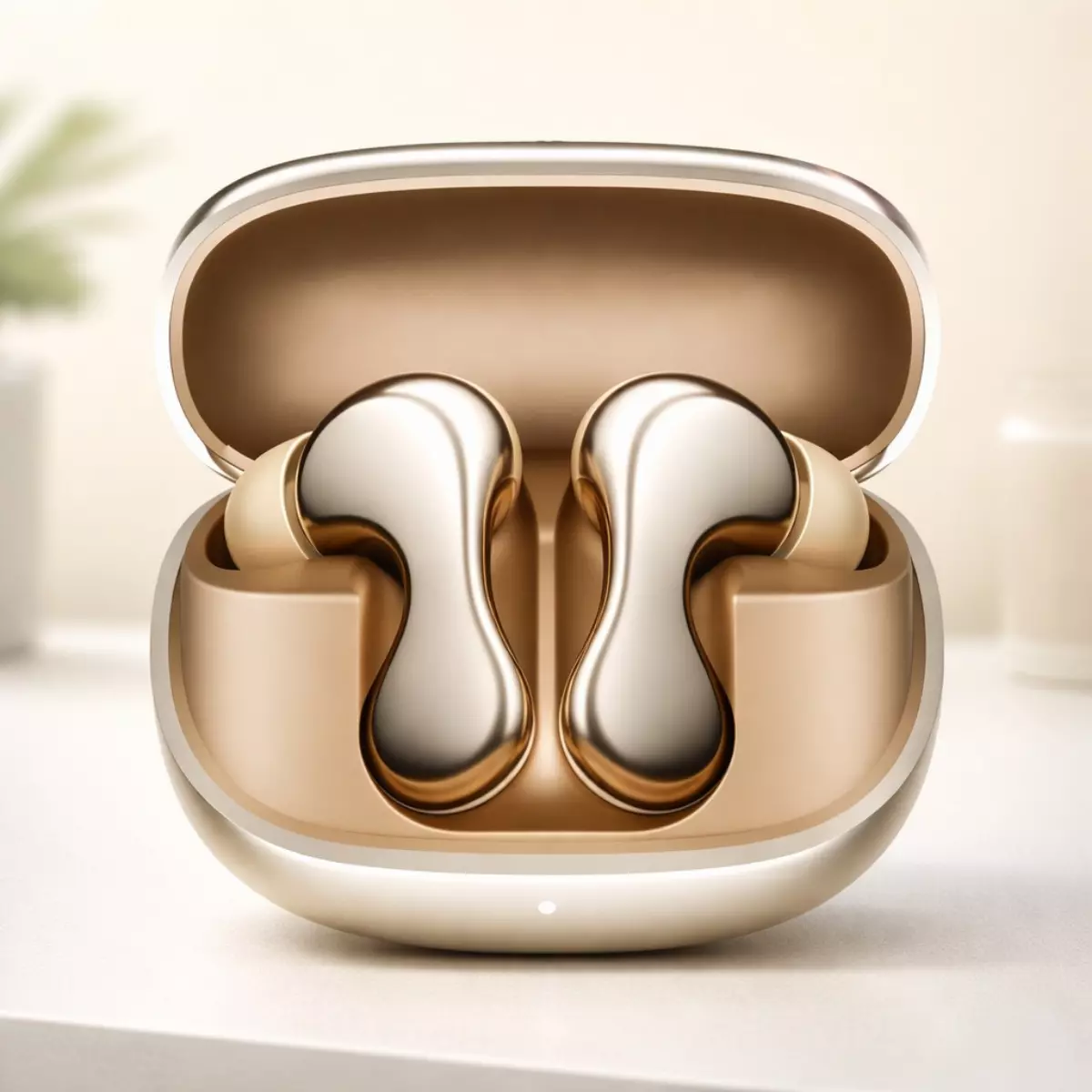 mivi earbuds gold open