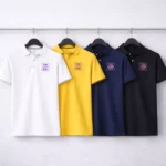 Performance polyester polo T-shirt available in multiple color options suitable for corporate gifting and onboarding kits