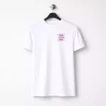 White 140 GSM polyester performance t-shirt suitable for corporate uniforms and employee welcome kits