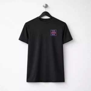 140 GSM polyester performance crewneck t-shirt suitable for corporate uniforms and employee welcome kits