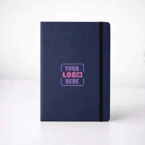 Navy blue A5 fabric strap notebook suitable for corporate gifting and employee welcome kits