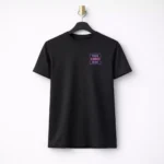 Black premium Pima cotton 180 GSM t-shirt suitable for corporate uniforms and employee welcome kits