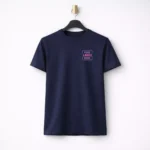 Navy blue premium Pima cotton 180 GSM t-shirt suitable for corporate uniforms and employee welcome kits