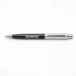 Sheaffer glossy black ball pen with chrome trim suitable for corporate gifting and employee welcome kits