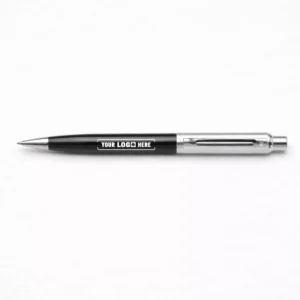 Sheaffer glossy black ball pen with chrome trim suitable for corporate gifting and employee welcome kits