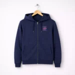 Navy blue zip hoodie suitable for corporate gifting and employee winter welcome kits