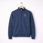 Blue zip sweatshirt suitable for corporate gifting and employee winter welcome kits