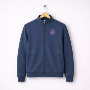 Blue zip sweatshirt suitable for corporate gifting and employee winter welcome kits