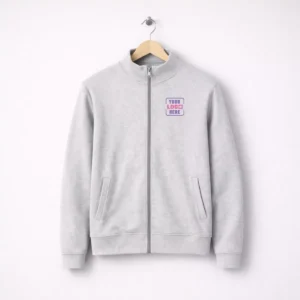 Grey zip sweatshirt suitable for corporate gifting and employee winter welcome kits