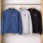 Rare Rabbit premium zip sweatshirt available in multiple color options suitable for corporate gifting and onboarding kits