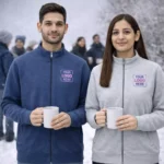 Rare Rabbit premium zip sweatshirt worn by model suitable for corporate gifting and employee welcome kits