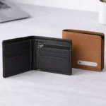 Signature gents leather wallet available in multiple color options suitable for corporate gifting and onboarding kits