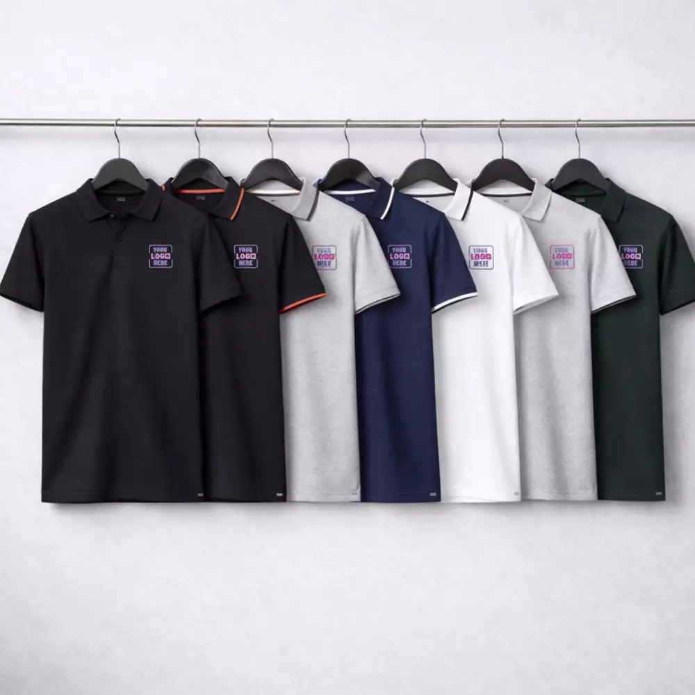 Sustainable polo T-shirt 240 GSM in multiple color options suitable for corporate gifting and employee onboarding kits