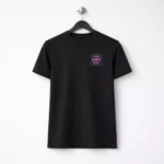 Black 180 GSM round neck t-shirt suitable for corporate gifting and employee welcome kits