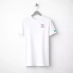 White bio-wash round neck cotton t-shirt suitable for corporate gifting and employee welcome kits