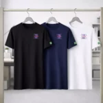 UCB bio-wash round neck cotton T-shirt displayed hanging suitable for corporate gifting and employee onboarding kits