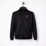 Black bonded fleece jacket for men suitable for corporate gifting and employee winter welcome kits