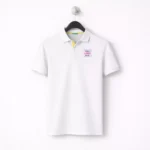 White polycotton polo t-shirt for men with collar suitable for corporate gifting and employee welcome kits