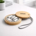 5in1 travel cable box with multiple charging connectors and compact storage case for employee welcome kits and corporate gifting