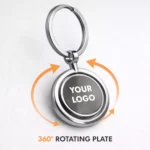 Aura Metal Rotating Keychain - Silver - Image 2