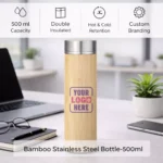 Bamboo Stainless Steel Bottle-500ml - Image 3