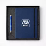 Basic pen diary set ocean finish with notebook and metal pen suitable for employee welcome kits and corporate gifting