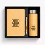 Classic 3in1 set earth finish with pen, keychain, and card holder suitable for employee welcome kits and corporate gifting